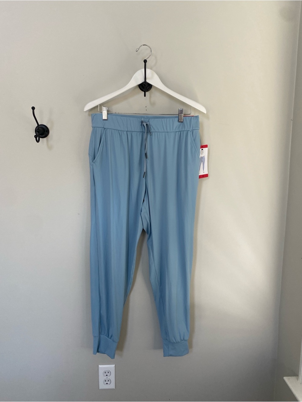 New Dusty Blue Jogger Pants with Drawstring Waist